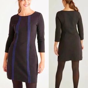 Boden Anita Ottoman Tunic Dress Black Blue Ribbed Mini
Shift Size US 4 S